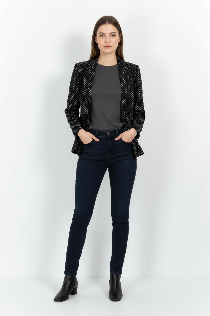 Blazer Noir et Blanc - Taille L/40 de la marque One Step | PARAD103254 - Vendu par Paradigme - Image 1