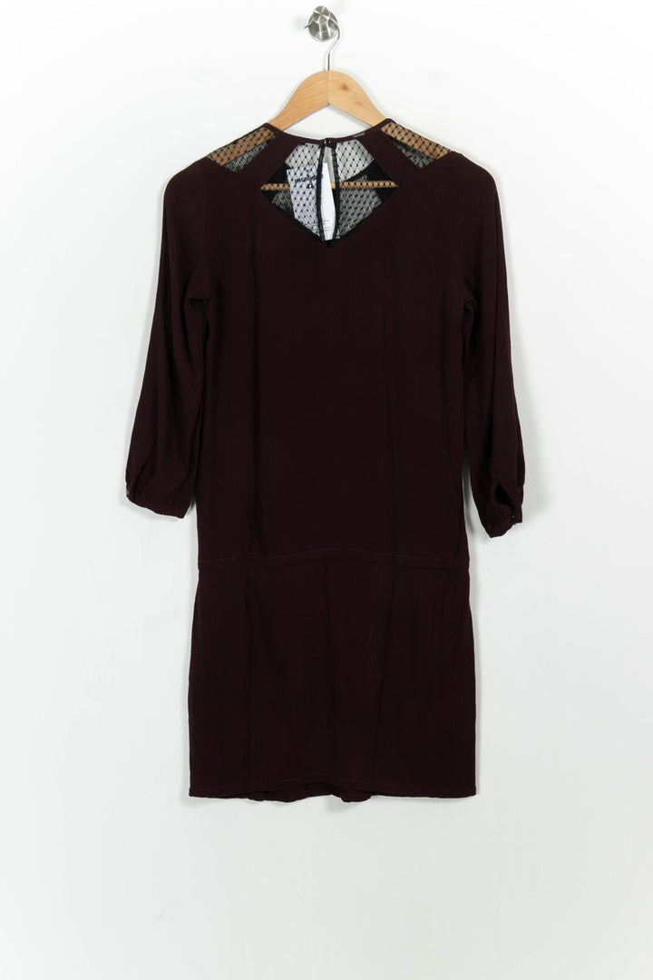 Robe Courte Bordeaux - Taille S/36 de la marque IKKS | PARAD103255 - Vendu par Paradigme - Image 4