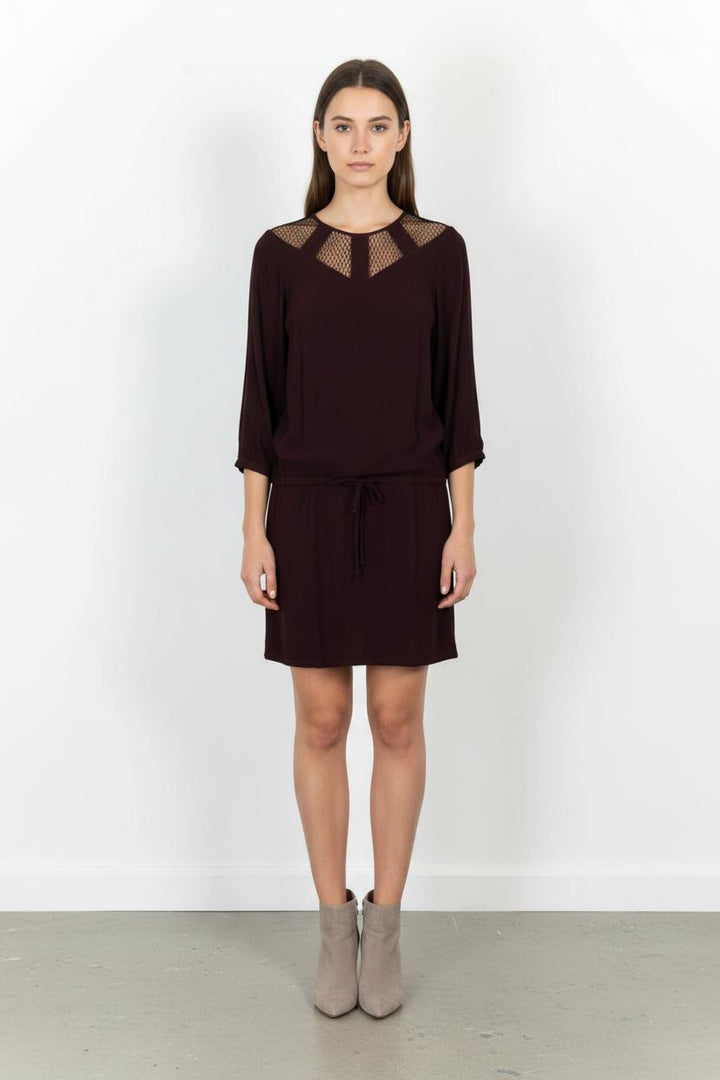 Robe Courte Bordeaux - Taille S/36 de la marque IKKS | PARAD103255 - Vendu par Paradigme - Image 1