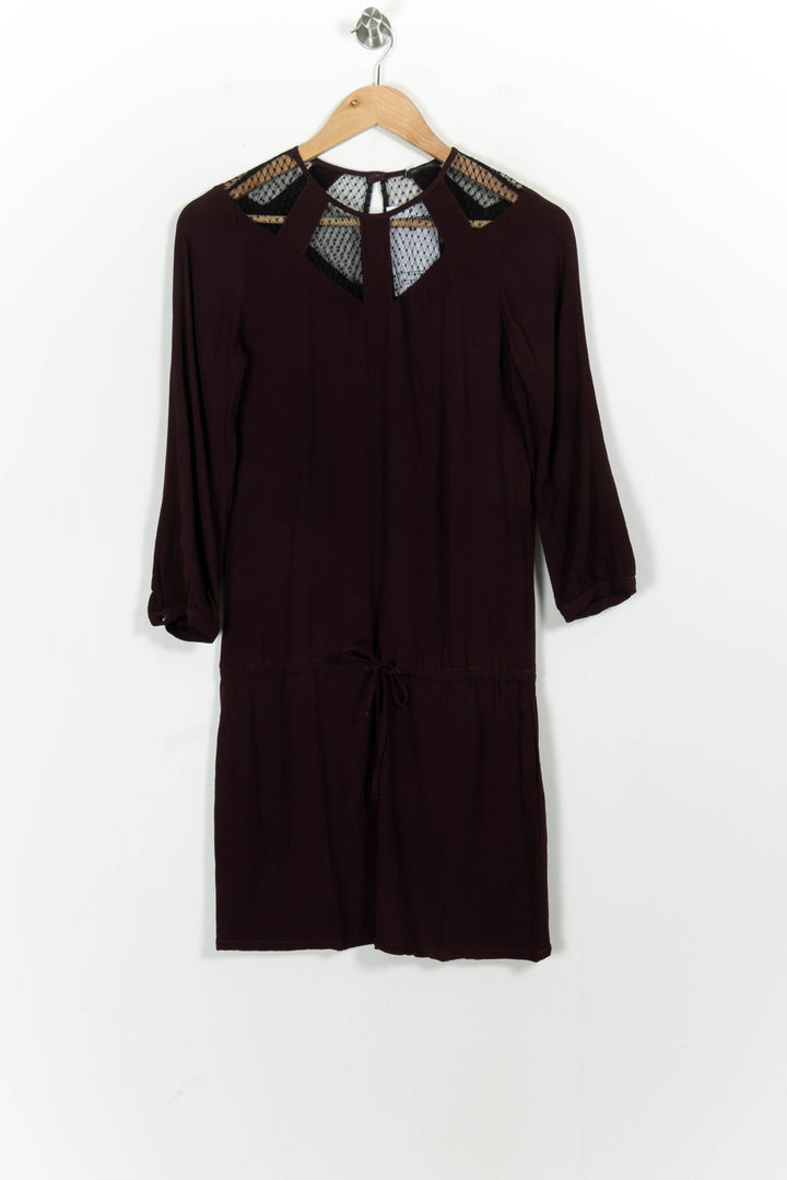 Robe Courte Bordeaux - Taille S/36 de la marque IKKS | PARAD103255 - Vendu par Paradigme - Image 2