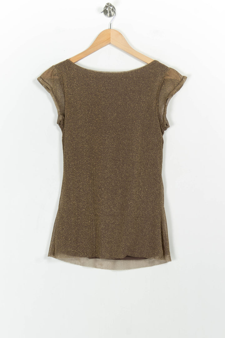 Blouse Or - Taille L/40 de la marque Liu Jo | PARAD103256 - Vendu par Paradigme - Image 4