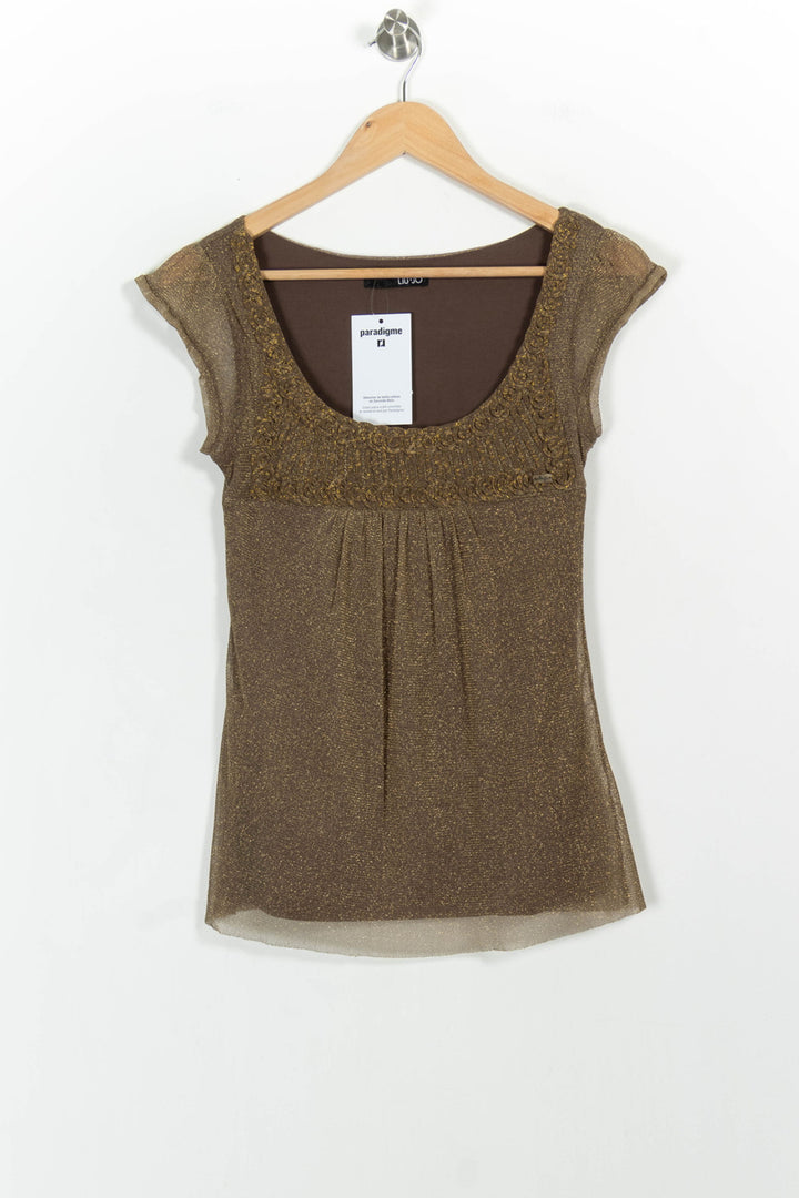 Blouse Or - Taille L/40 de la marque Liu Jo | PARAD103256 - Vendu par Paradigme - Image 2