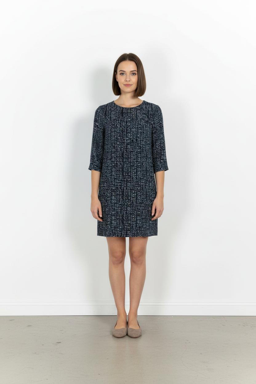 Robe Droite Bleu et Blanc - Taille M/38 de la marque Gerard Darel | PARAD103265 - Vendu par Paradigme - Image 1