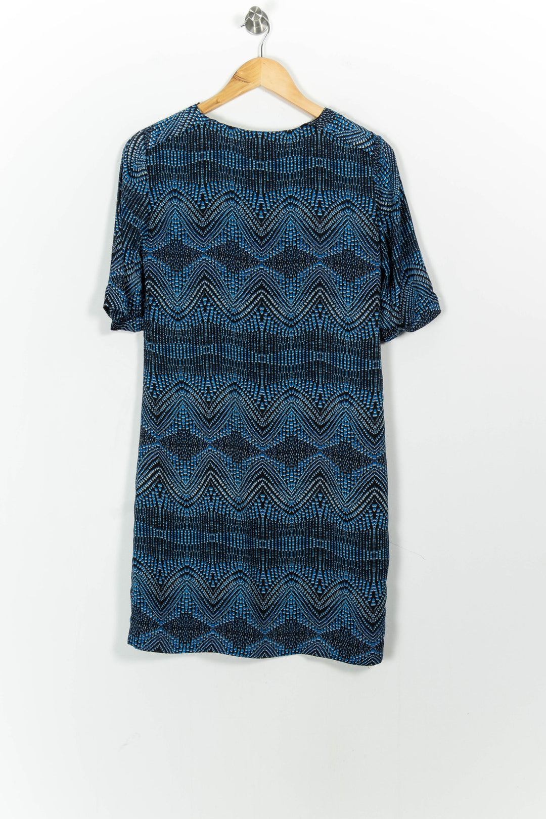 Robe Droite Bleue et Noire - Taille S/36 de la marque Maison 123 | PARAD103269 - Vendu par Paradigme - Image 4