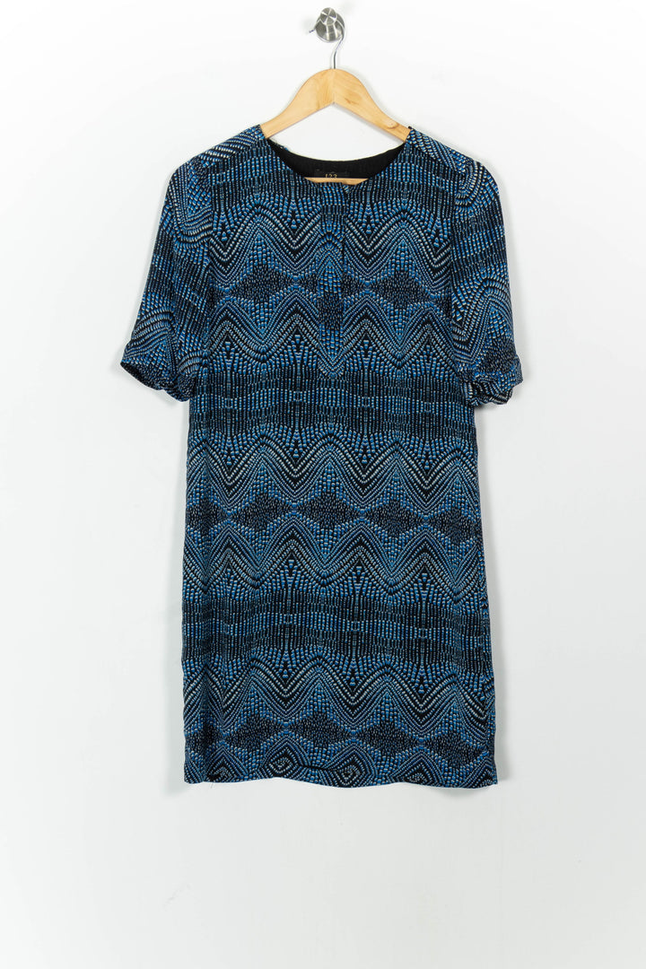 Robe Droite Bleue et Noire - Taille S/36 de la marque Maison 123 | PARAD103269 - Vendu par Paradigme - Image 2