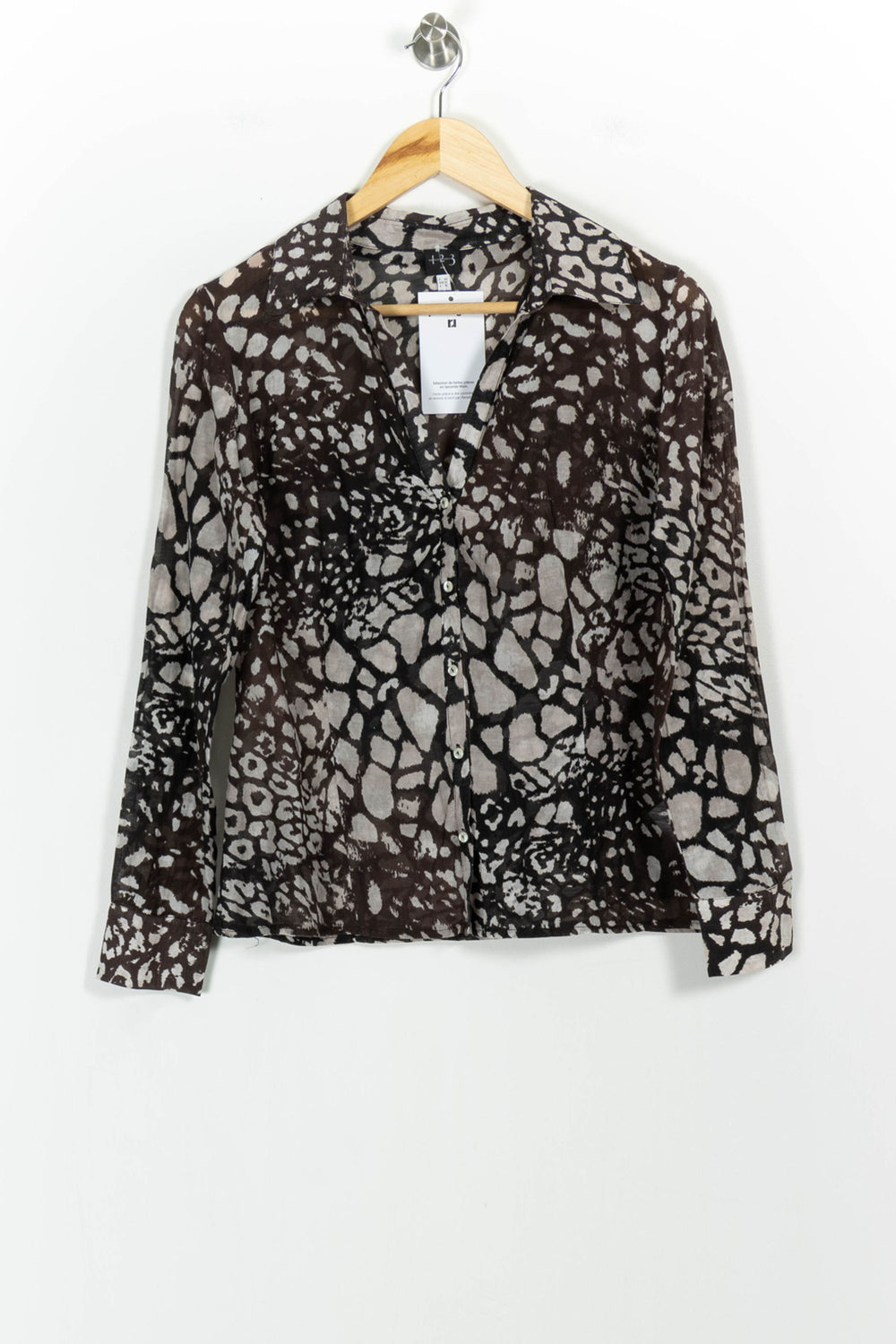 Chemise Grise et Noire - Taille L/40 de la marque Maison 123 | PARAD103270 - Vendu par Paradigme - Image 2