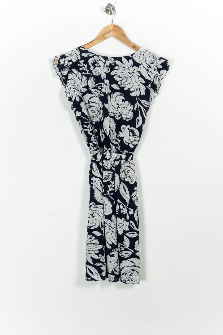 Robe portefeuille bleu et blanc - Taille S/36 de la marque Sud express | PARAD103286 - Vendu par Paradigme - Image 4