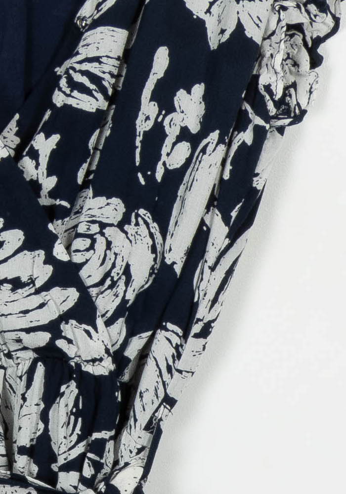 Robe portefeuille bleu et blanc - Taille S/36 de la marque Sud express | PARAD103286 - Vendu par Paradigme - Image 3