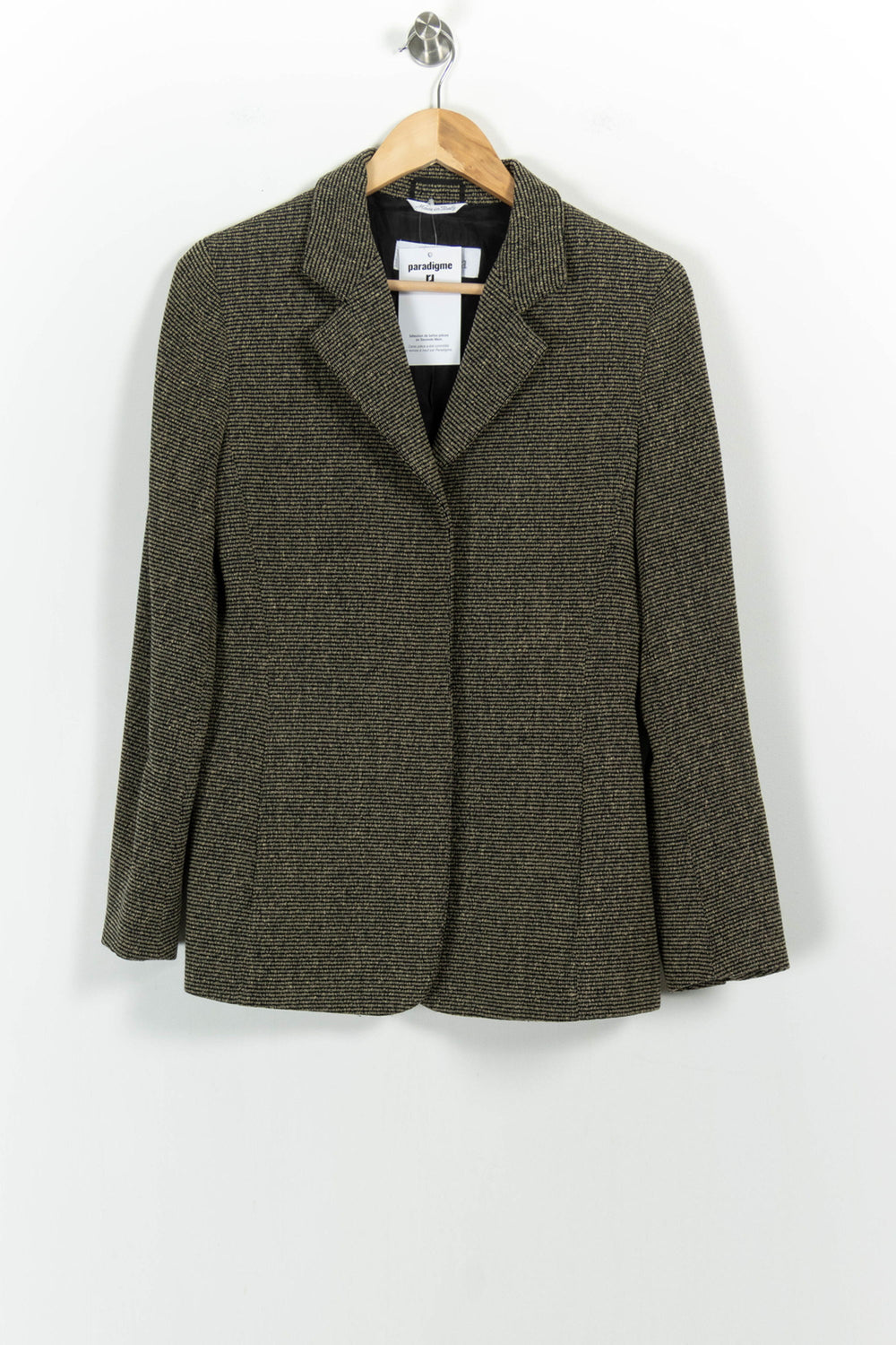 Blazer Vert et Noir - Taille S/36 de la marque Max Mara | PARAD103287 - Vendu par Paradigme - Image 2