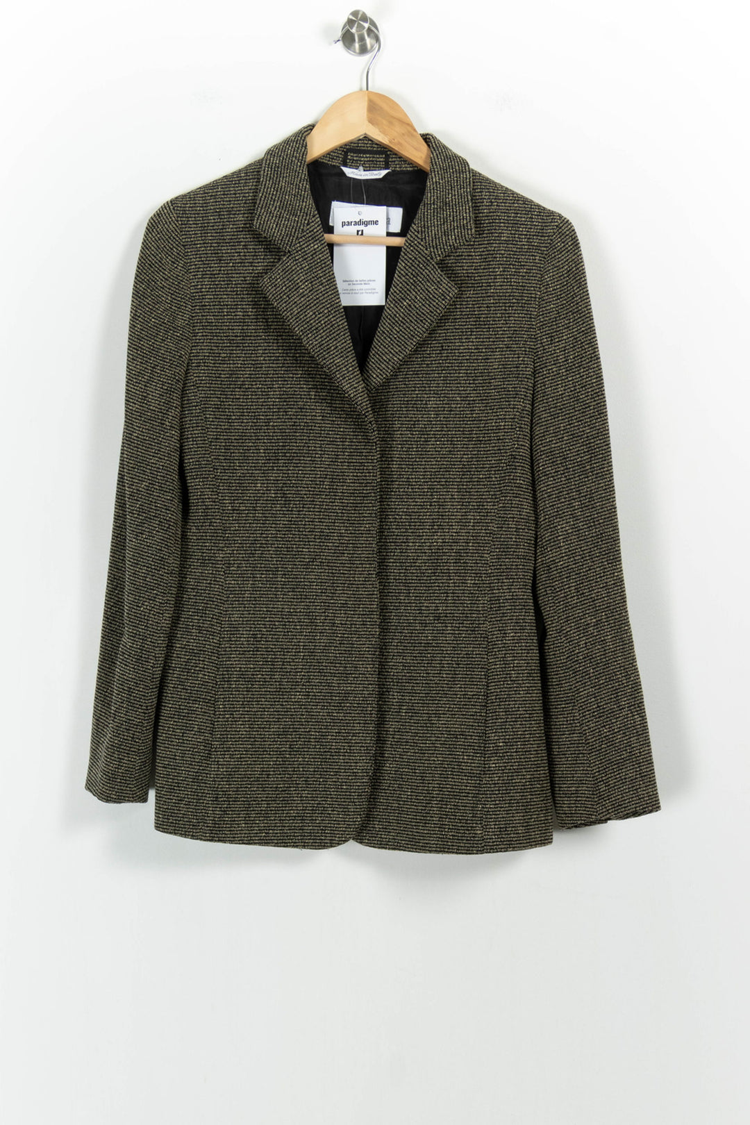 Blazer Vert et Noir - Taille S/36 de la marque Max Mara | PARAD103287 - Vendu par Paradigme - Image 2