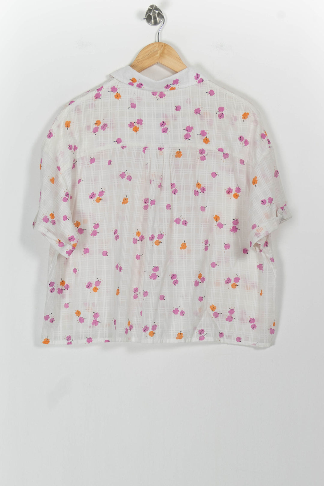 Chemise Blanche à Fleurs Roses et Oranges - Taille S/36 de la marque Des petits hauts | PARAD103294 - Vendu par Paradigme - Image 4