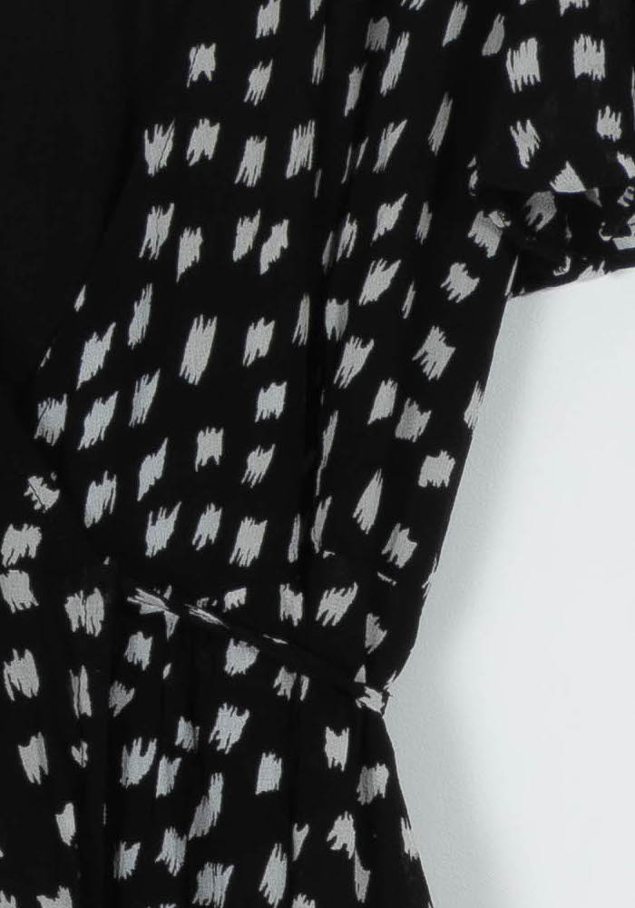 Robe Midi Noire et Blanche - Taille S/36 de la marque Sud express | PARAD103295 - Vendu par Paradigme - Image 3
