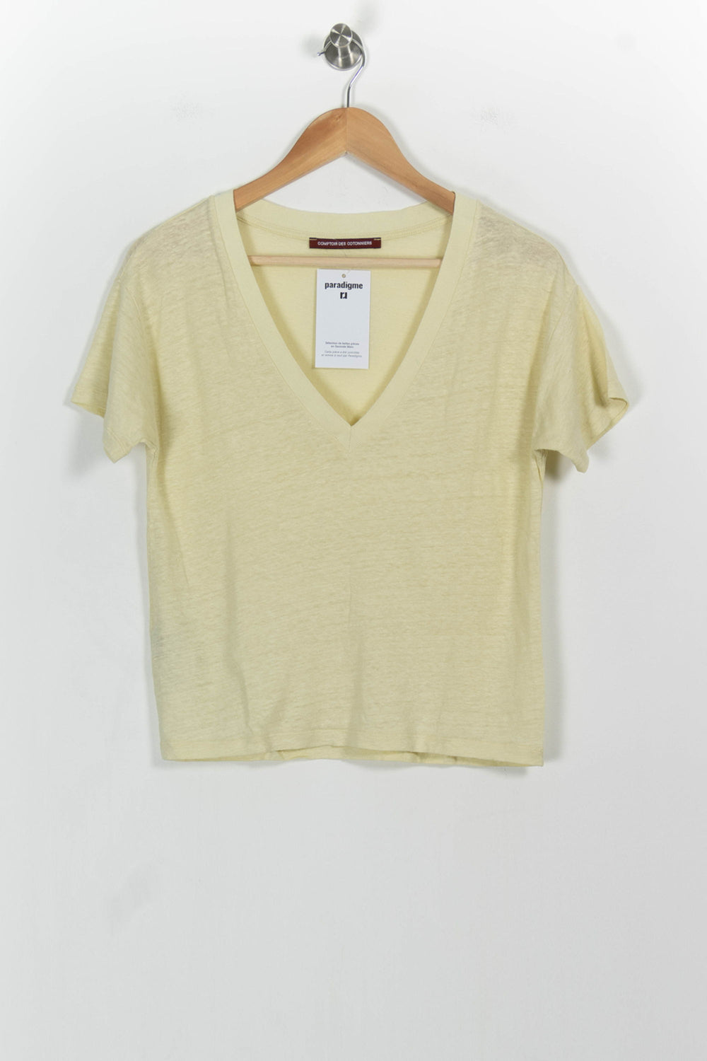 Tee-shirt Jaune - Taille M/38 de la marque Comptoir des Cotonniers | PARAD103297 - Vendu par Paradigme - Image 2