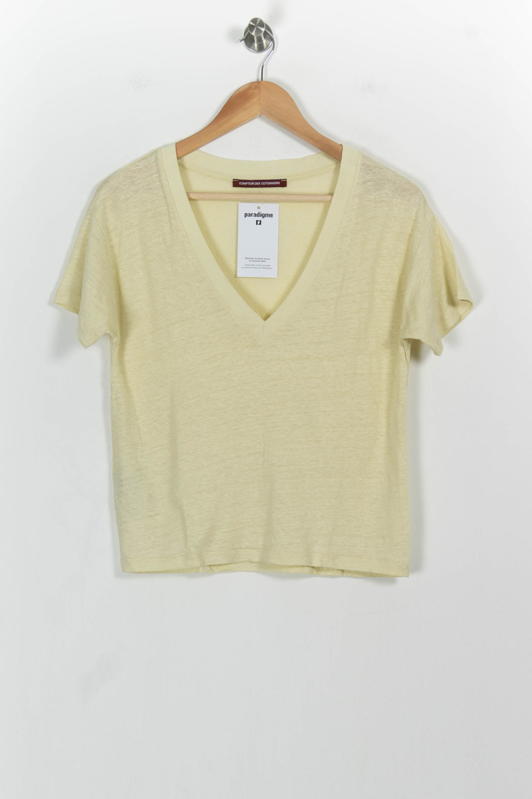 Tee-shirt Jaune - Taille M/38 de la marque Comptoir des Cotonniers | PARAD103297 - Vendu par Paradigme - Image 2