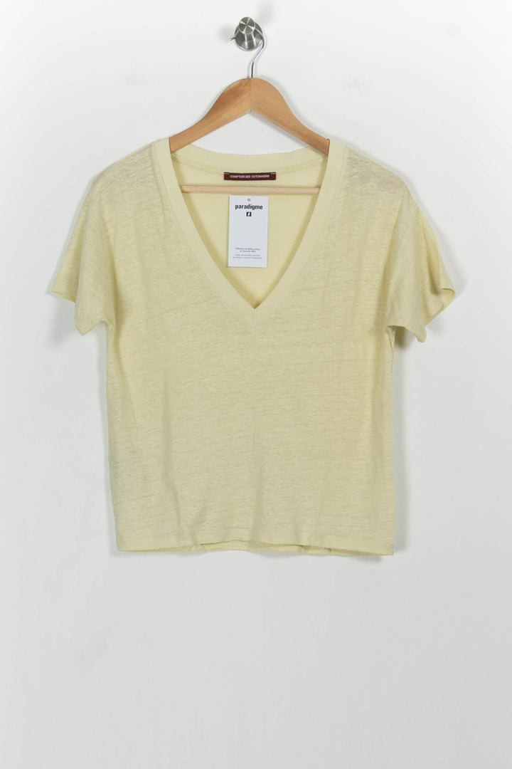 Tee-shirt Jaune - Taille M/38 de la marque Comptoir des Cotonniers | PARAD103297 - Vendu par Paradigme - Image 2