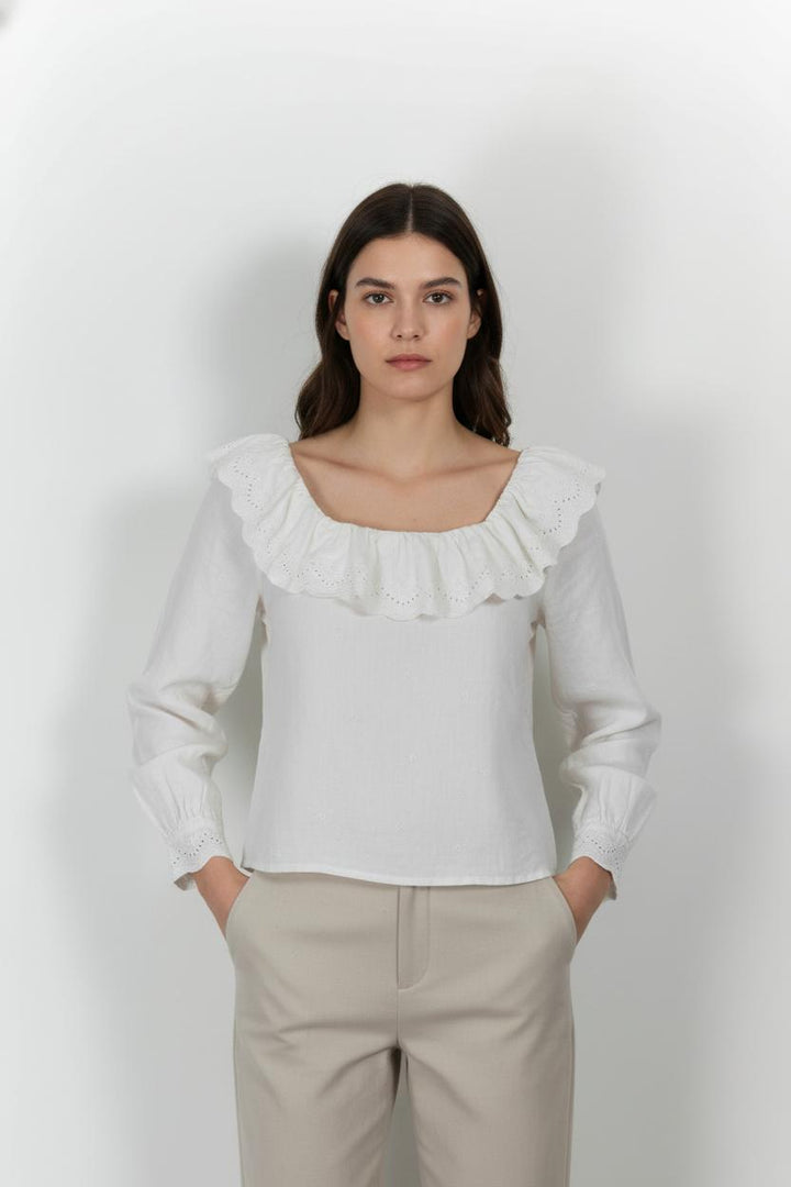 Blouse Blanche - Taille S/36 de la marque Sézane | PARAD103298 - Vendu par Paradigme - Image 1