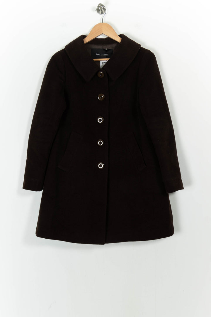 Manteau Marron - Taille S/36 de la marque Tara Jarmon | PARAD103304 - Vendu par Paradigme - Image 2