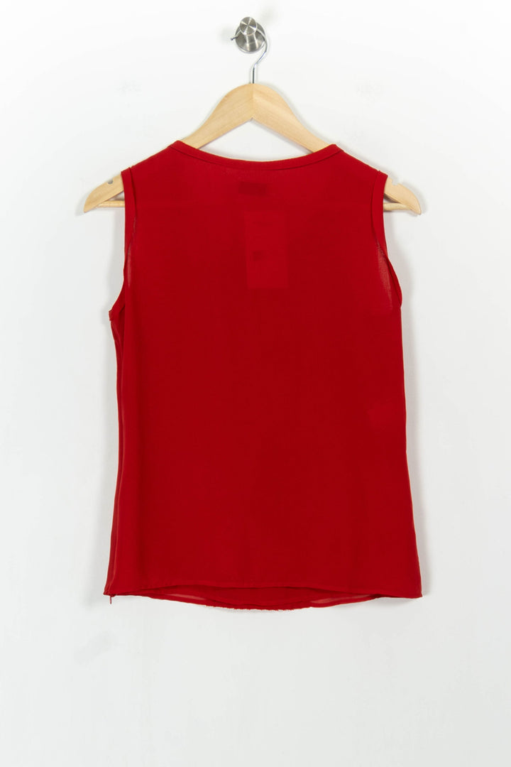 Top Sans Manches Rouge - Taille M/38 de la marque Weill | PARAD103310 - Vendu par Paradigme - Image 4