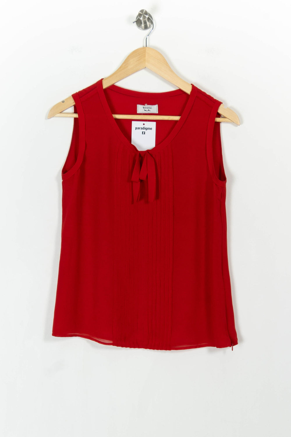 Top Sans Manches Rouge - Taille M/38 de la marque Weill | PARAD103310 - Vendu par Paradigme - Image 2