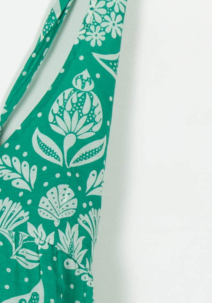 Robe Longue Verte et Blanche - Taille M/38 de la marque Petite Mendigote | PARAD103318 - Vendu par Paradigme - Image 3