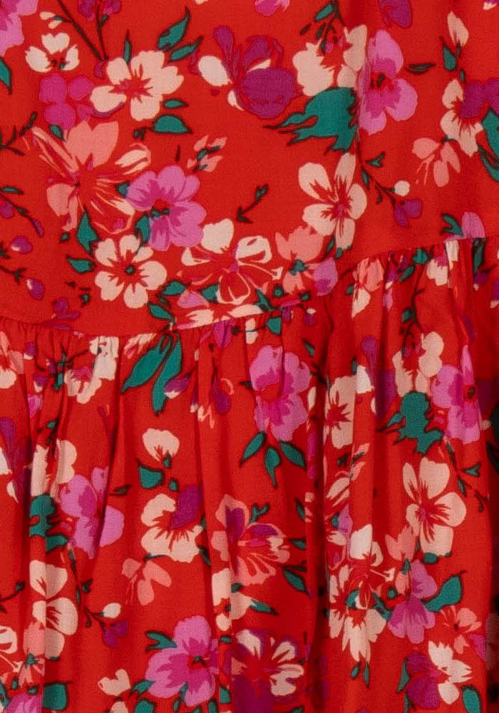 Jupe Fleurie Rouge - Taille L/40 de la marque Levi's | PARAD103319 - Vendu par Paradigme - Image 3