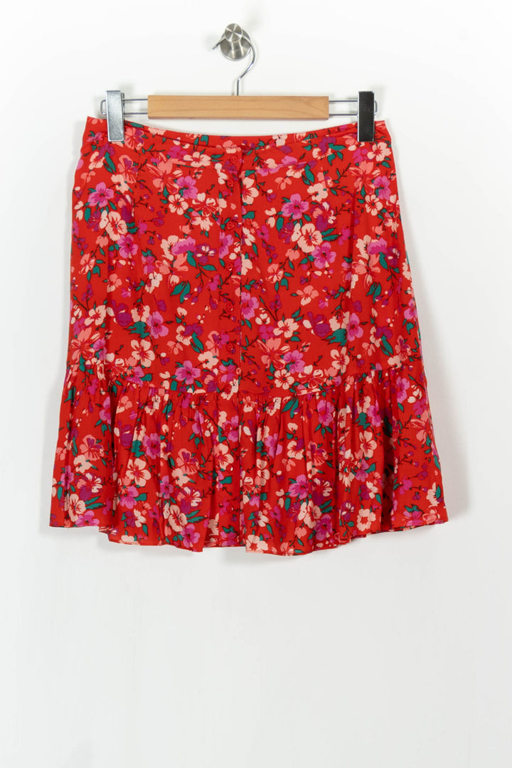 Jupe Fleurie Rouge - Taille L/40 de la marque Levi's | PARAD103319 - Vendu par Paradigme - Image 2