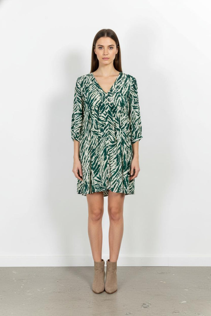 Robe Courte Verte et Blanche - Taille XS/34 de la marque ba&sh | PARAD103326 - Vendu par Paradigme - Image 1