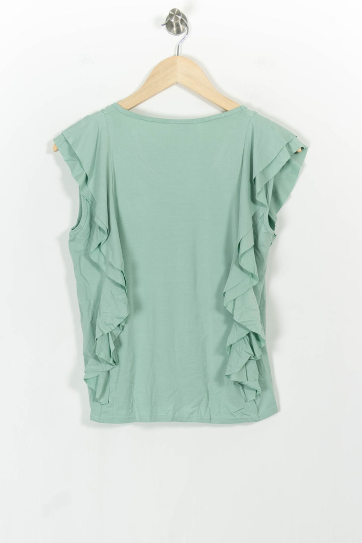 Top Volants Vert - Taille S/36 de la marque Almé | PARAD103328 - Vendu par Paradigme - Image 4