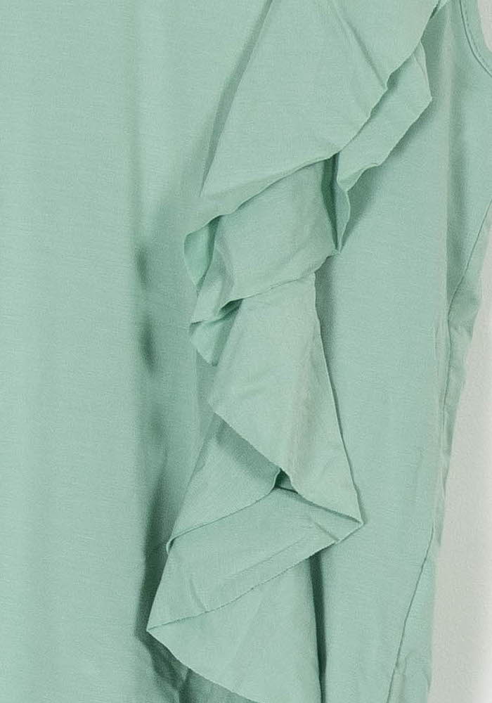 Top Volants Vert - Taille S/36 de la marque Almé | PARAD103328 - Vendu par Paradigme - Image 3