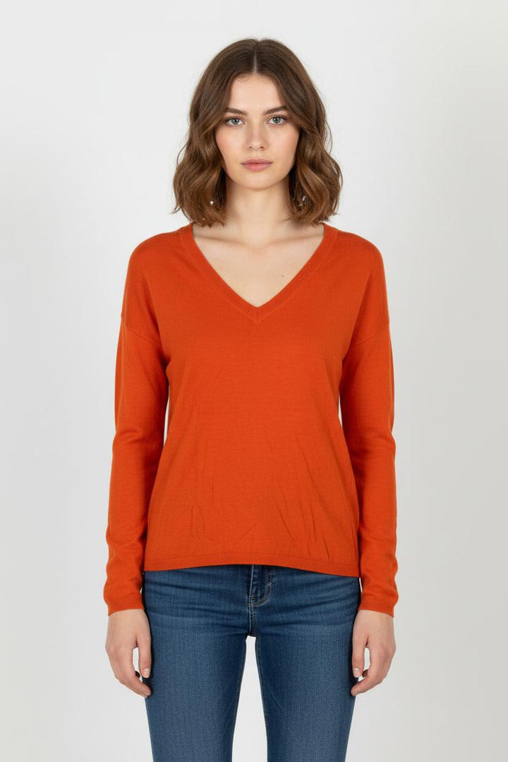 Pull Orange - Taille S/36 de la marque Sud express | PARAD103334 - Vendu par Paradigme - Image 1