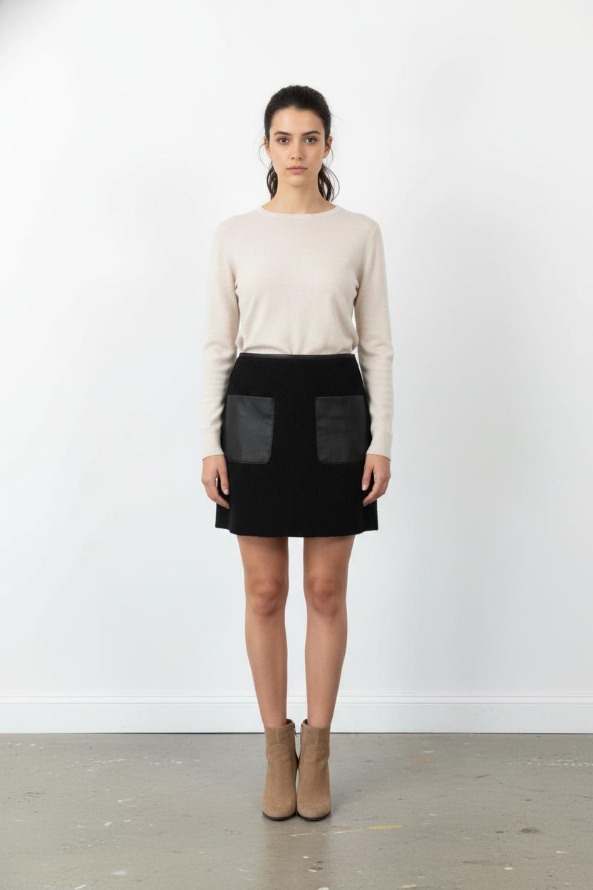 Jupe Courte Noire - Taille XS/34 de la marque IKKS | PARAD103340 - Vendu par Paradigme - Image 1