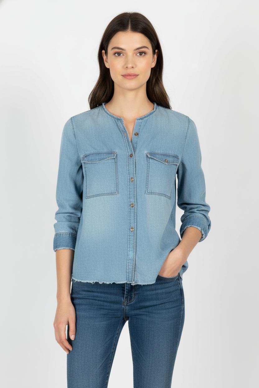 Chemise en Jean Bleue - Taille L/40 de la marque Lee | PARAD103341 - Vendu par Paradigme - Image 1