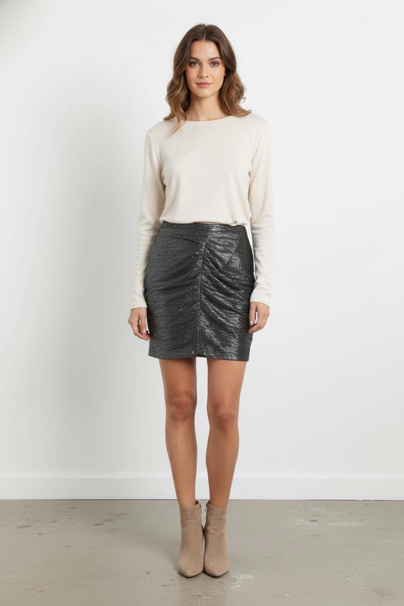 Jupe Courte Noire - Taille L/40 de la marque Maje | PARAD103352 - Vendu par Paradigme - Image 1
