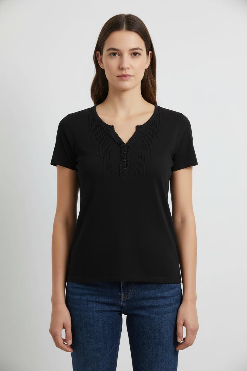 Tee-shirt Noir - Taille S/36 de la marque Gerard Darel | PARAD103377 - Vendu par Paradigme - Image 1