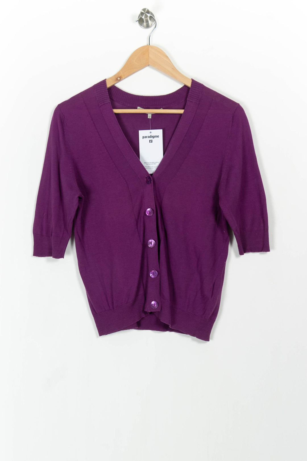 Cardigan Violet - Taille M/38 de la marque Gerard Darel | PARAD103378 - Vendu par Paradigme - Image 2