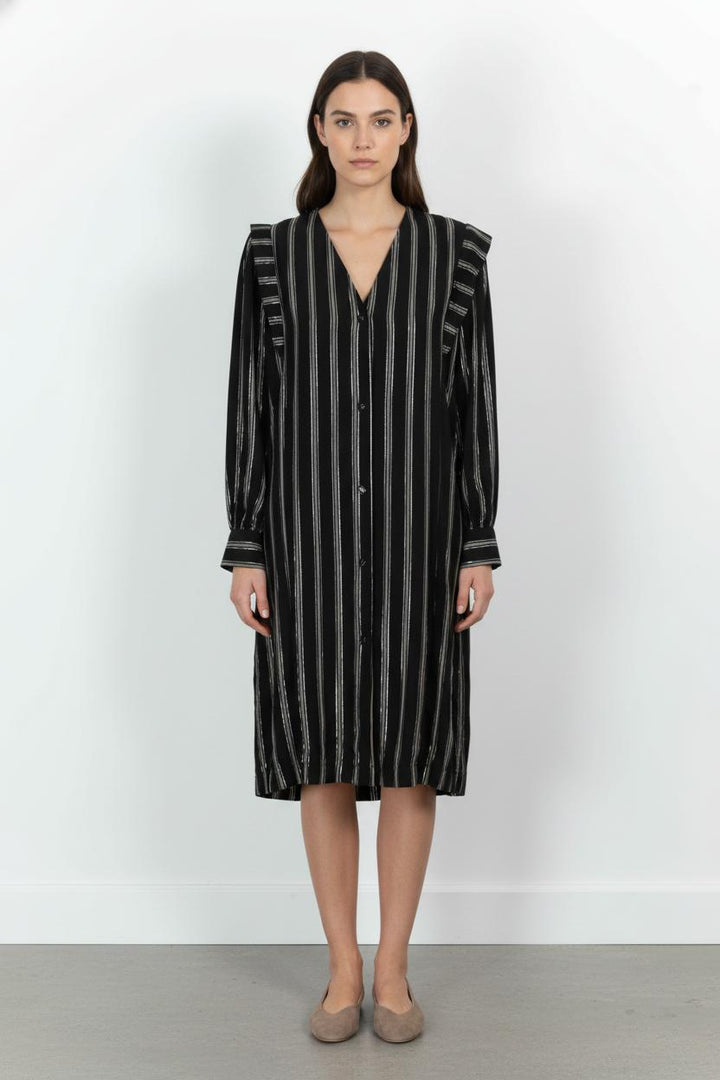 Robe Chemise Noire et Blanche - Taille M/38 de la marque Suncoo | PARAD103383 - Vendu par Paradigme - Image 1