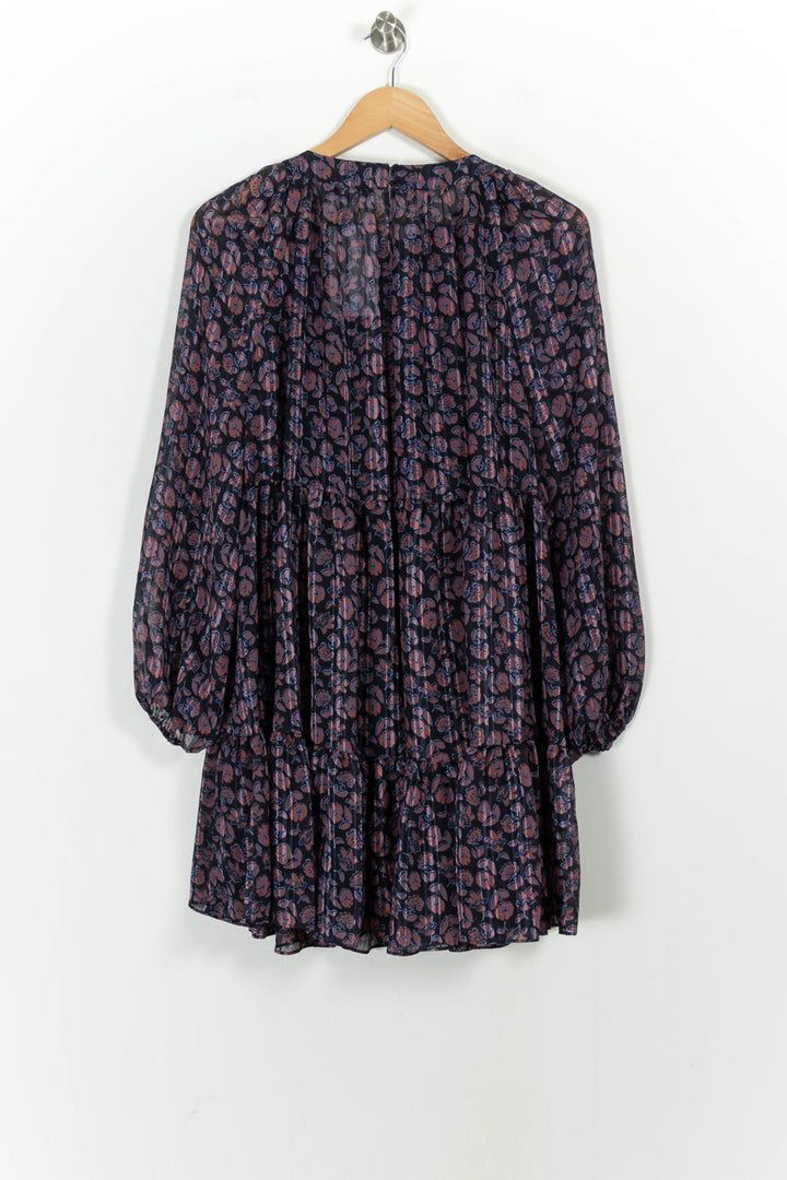 Robe Courte Violette et Noire - Taille L/40 de la marque Comptoir des Cotonniers | PARAD103385 - Vendu par Paradigme - Image 4