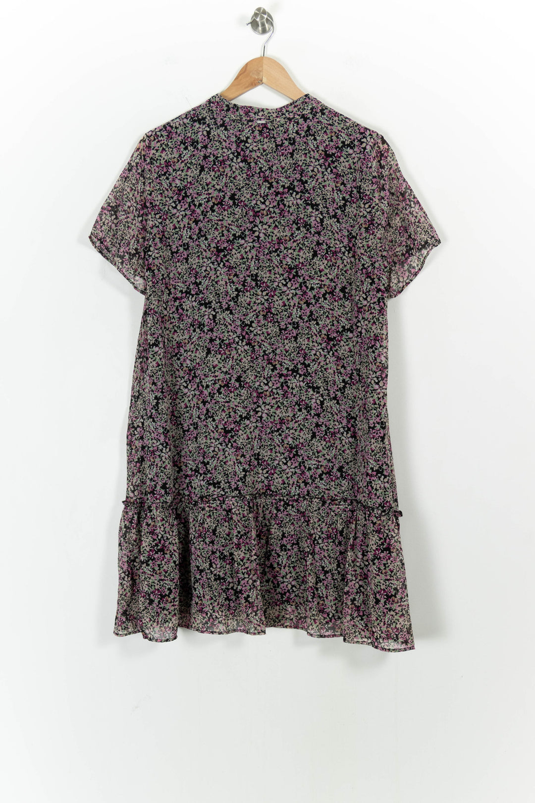 Robe Fleurie Violette et Noire - Taille XL/42 de la marque IKKS | PARAD103386 - Vendu par Paradigme - Image 4