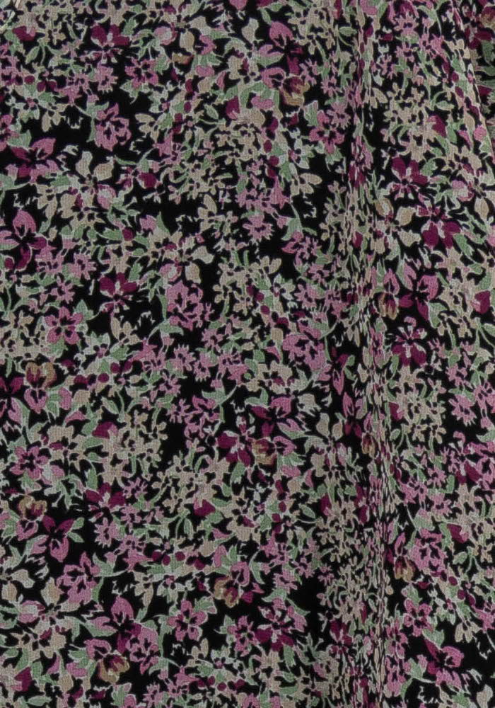 Robe Fleurie Violette et Noire - Taille XL/42 de la marque IKKS | PARAD103386 - Vendu par Paradigme - Image 3