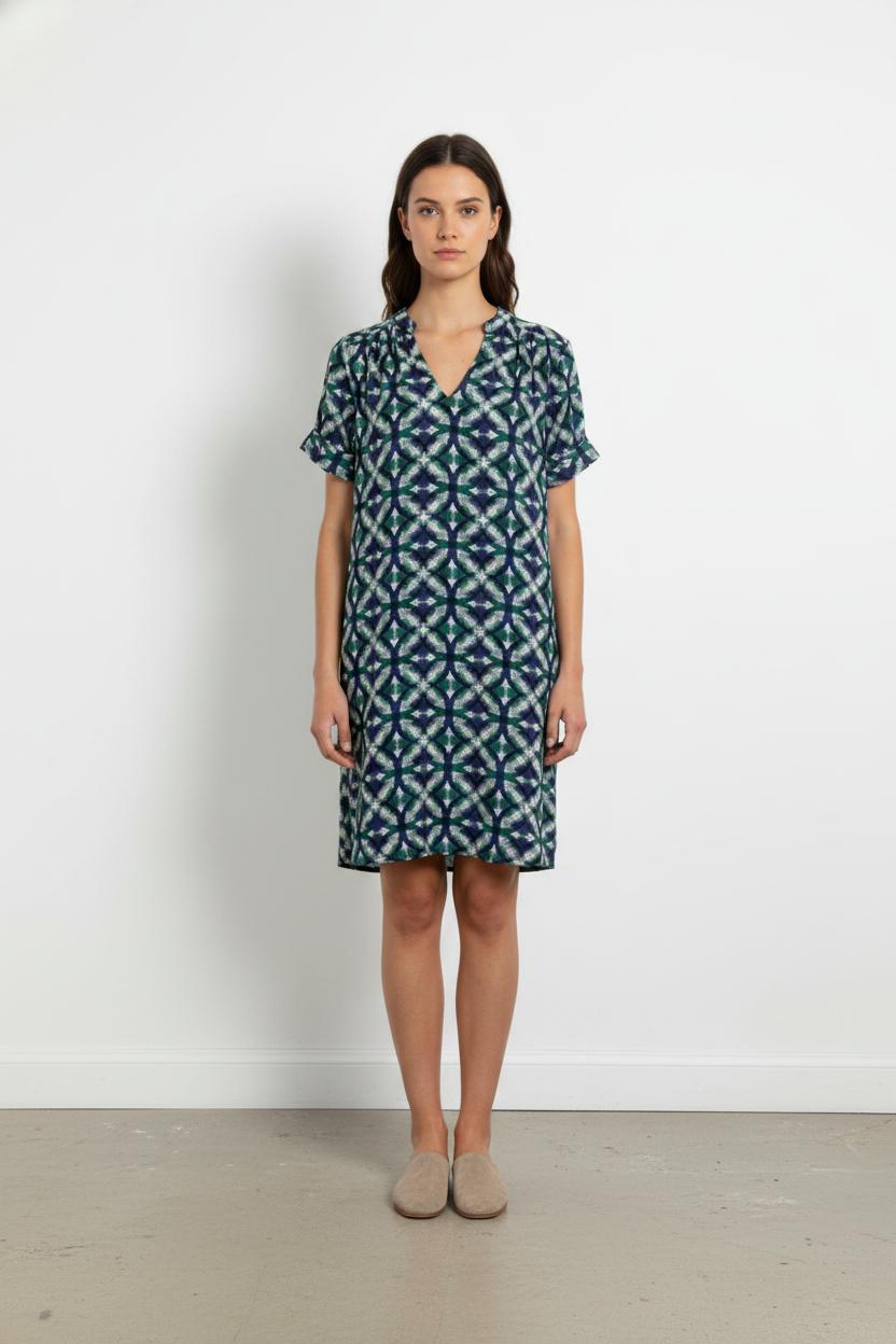 Robe Bleu et Vert - Taille M/38 de la marque La Fée Maraboutée | PARAD103391 - Vendu par Paradigme - Image 1