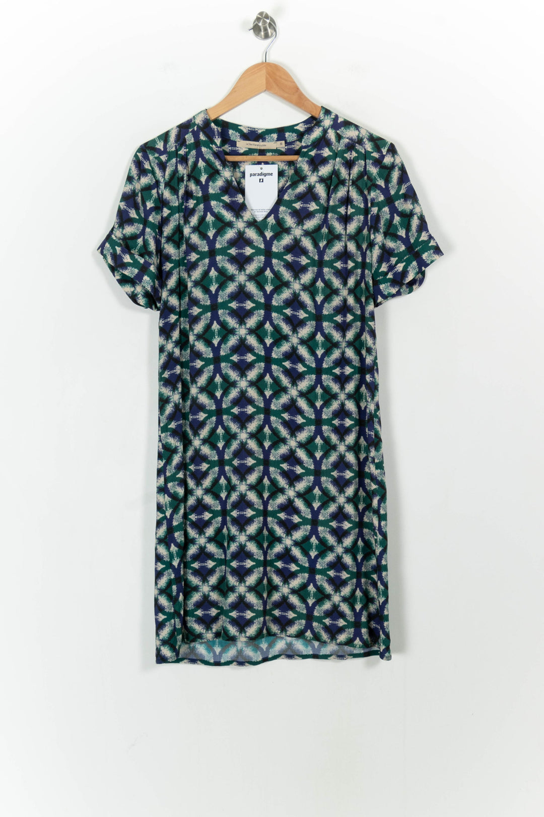 Robe Bleu et Vert - Taille M/38 de la marque La Fée Maraboutée | PARAD103391 - Vendu par Paradigme - Image 2