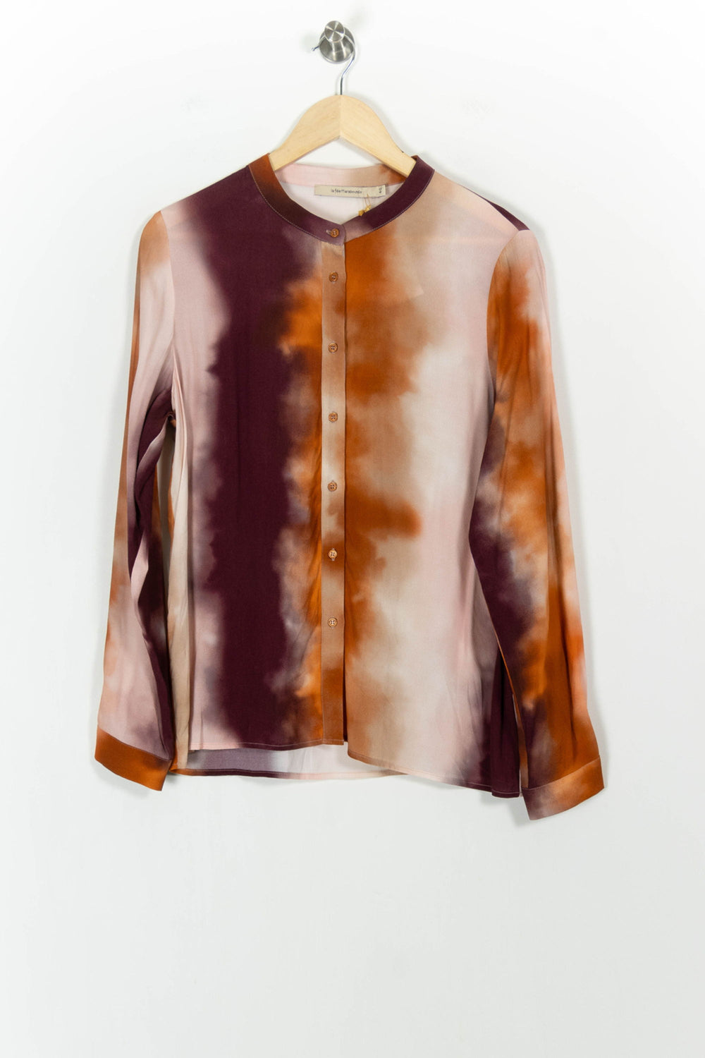 Chemisier Marron et Orange - Taille L/40 de la marque La Fée Maraboutée | PARAD103392 - Vendu par Paradigme - Image 2