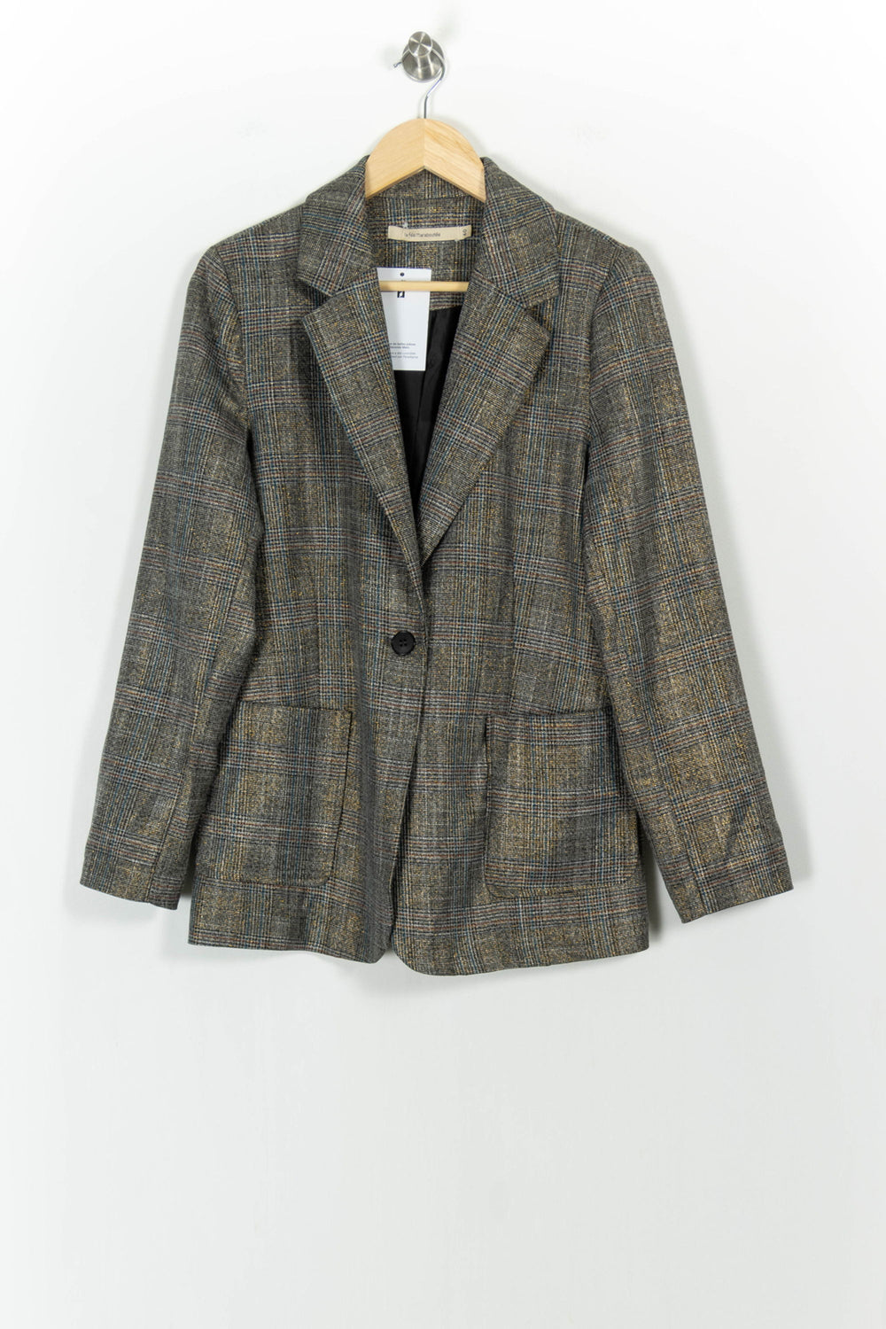 Blazer Beige et Gris - Taille L/40 de la marque La Fée Maraboutée | PARAD103395 - Vendu par Paradigme - Image 2