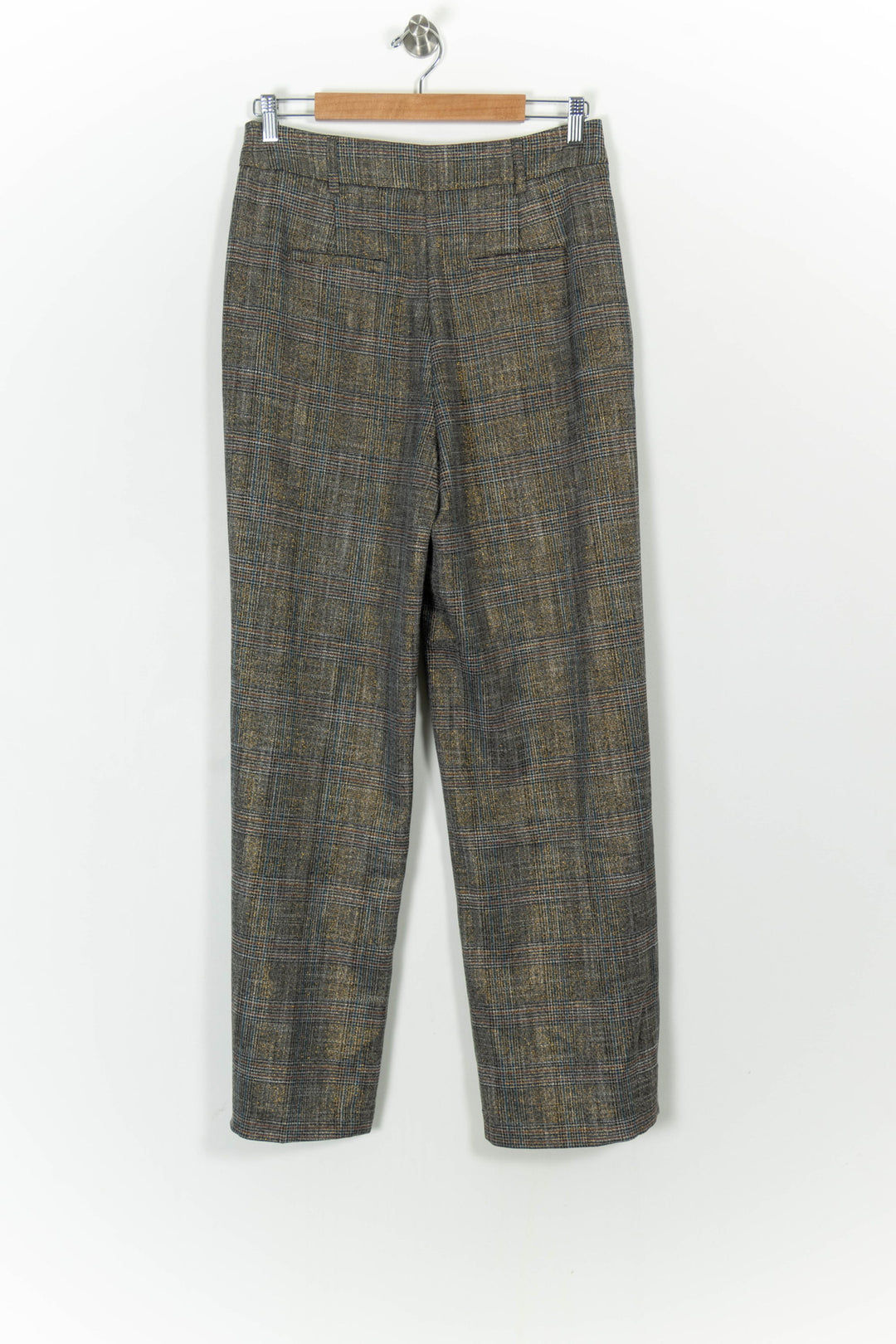 Pantalon À Carreaux Beige et Gris - Taille L/40 de la marque La Fée Maraboutée | PARAD103396 - Vendu par Paradigme - Image 4