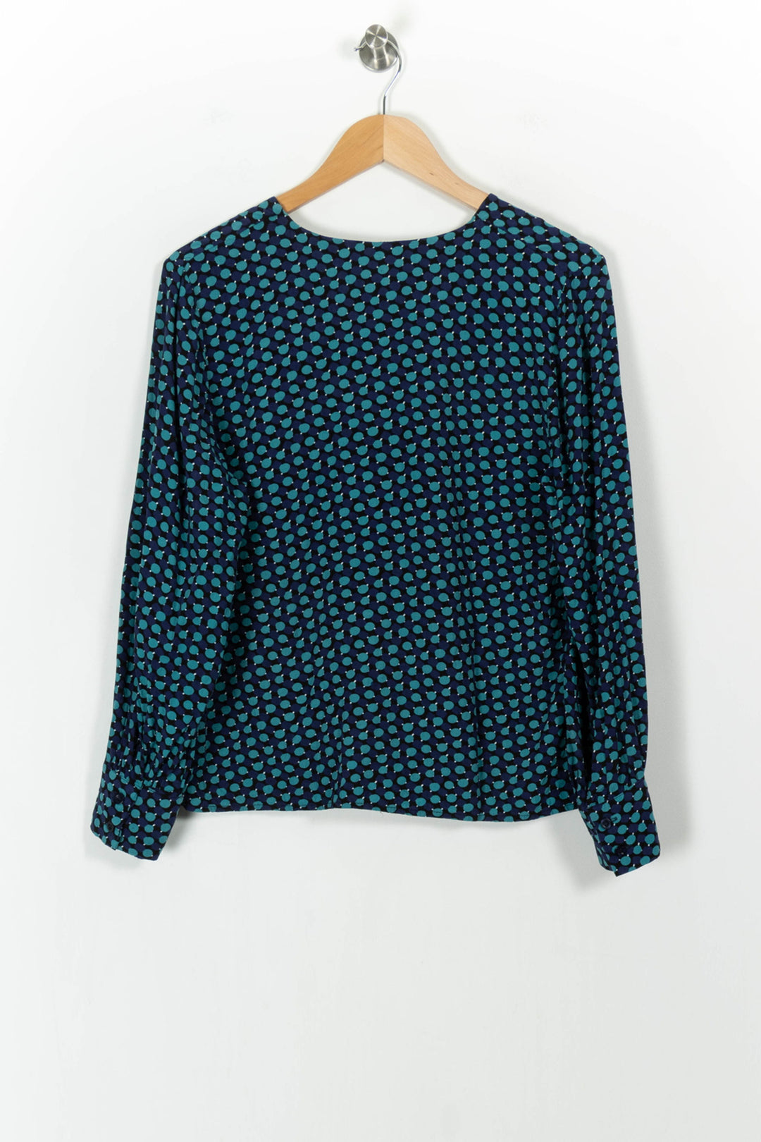 Blouse Bleue et Verte - Taille L/40 de la marque La Fée Maraboutée | PARAD103398 - Vendu par Paradigme - Image 4