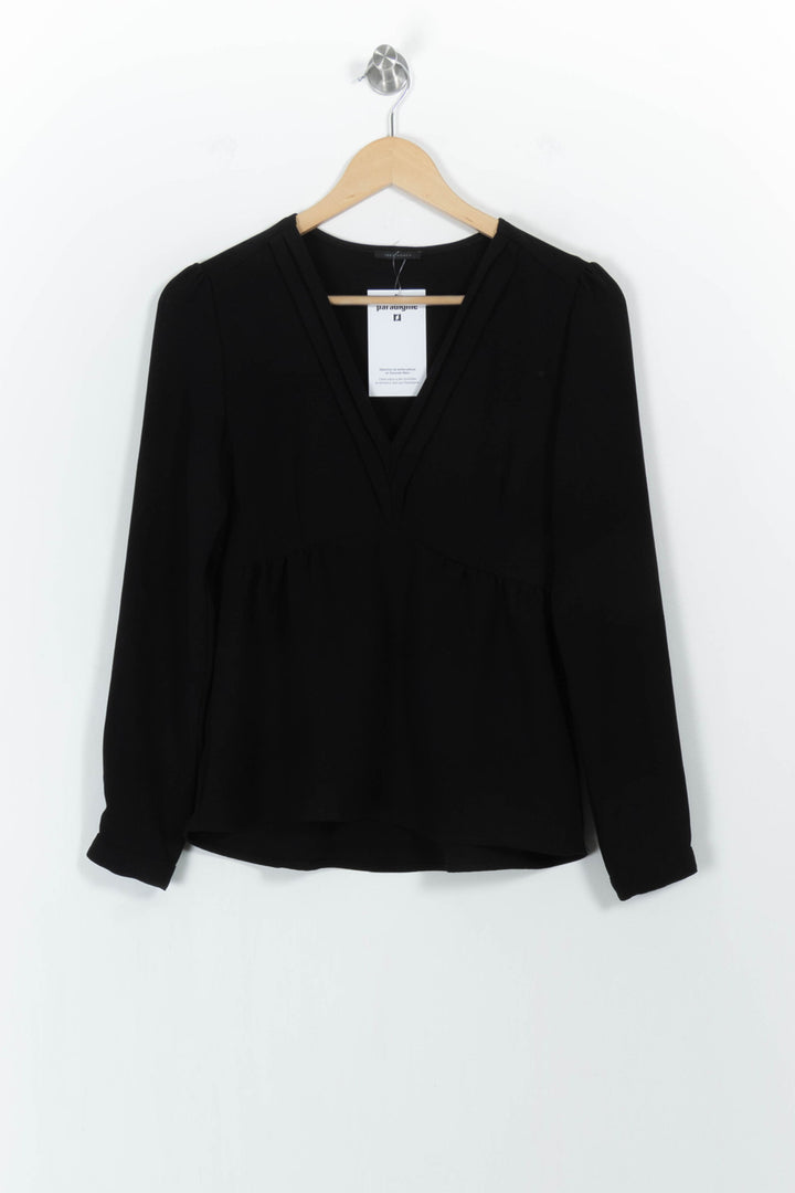 Blouse Noire - Taille S/36 de la marque IKKS | PARAD103402 - Vendu par Paradigme - Image 2