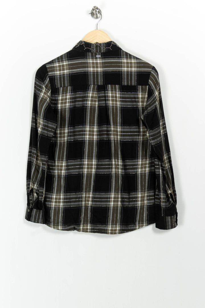 Chemise À Carreaux Noire et Beige - Taille XS/34 de la marque IKKS | PARAD103406 - Vendu par Paradigme - Image 4