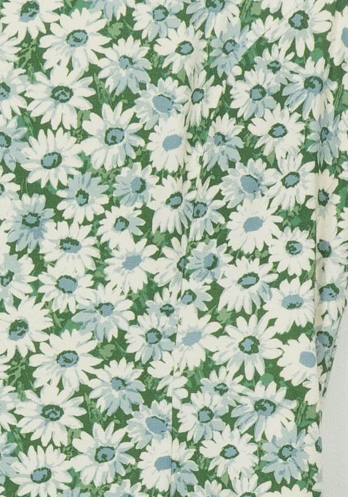 Robe Fleurie Verte et Blanche - Taille M/38 de la marque Reformation | PARAD103414 - Vendu par Paradigme - Image 3