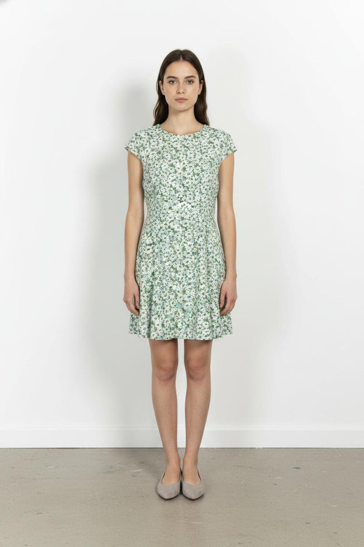 Robe Fleurie Verte et Blanche - Taille M/38 de la marque Reformation | PARAD103414 - Vendu par Paradigme - Image 1