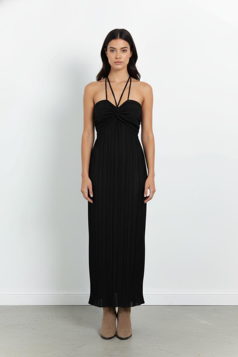 Robe Longue Noire - Taille S/36 de la marque Maison Stella & Suzie | PARAD103418 - Vendu par Paradigme - Image 1